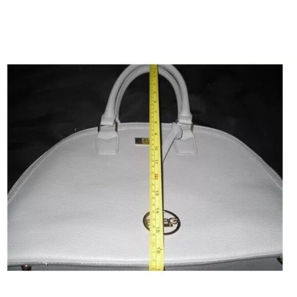 BCBG Gray Hobo Handbag Tote Shopper Purse Bag GOLD Grey Hardware BOHO Dome - Picture 10 of 12